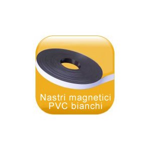 Nastri magnetici PVC bianchi